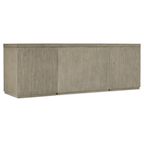 Linville Falls Smoked Gray 84-Inch Credenza with Two Files and Open Desk Cabinet, image 2