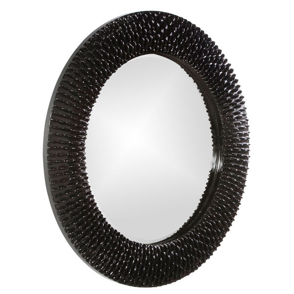 Bergman Glossy Black Round Mirror, image 2