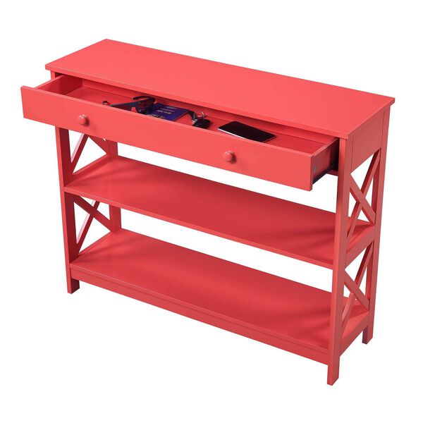Oxford One Drawer Console Table in Coral, image 6