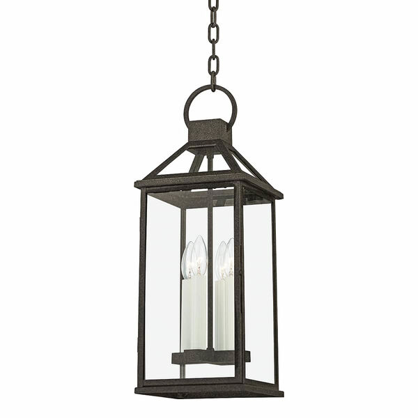 Sanders French Iron Four-Light Outdoor Pendant, image 1