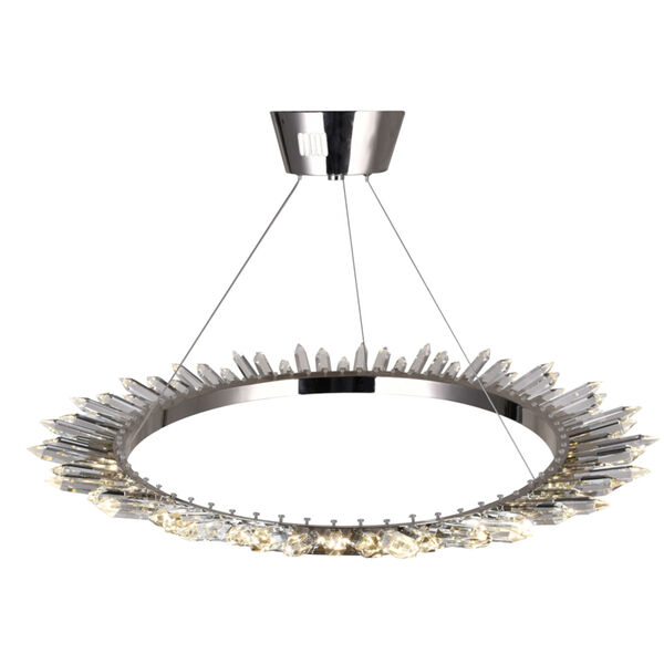 Arctic Queen Polished Nickel 32-Inch LED Chandelier, image 3