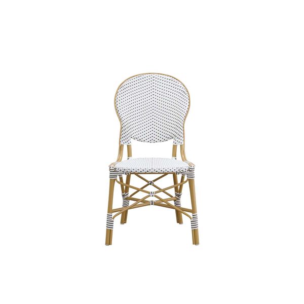 Alu Affaire Isabell White, Cappuccino and Almond Outdoor Dining Chair, image 2