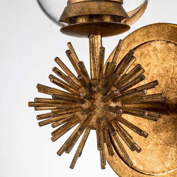 Staring Gold Leaf One-Light Wall Sconce, image 3