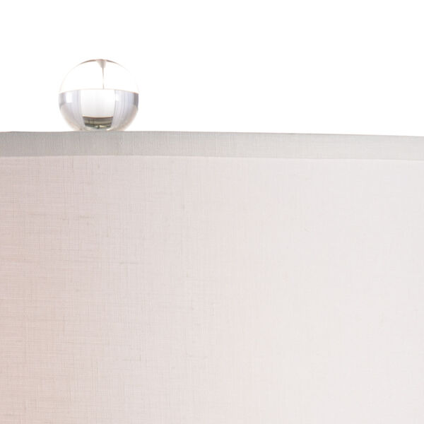 Gray Glaze and Clear One-Light Ceramic Table Lamp, image 3