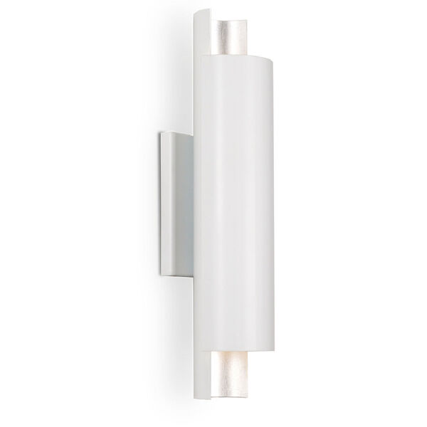 Dela White and Silver LED Wall Sconce, image 1