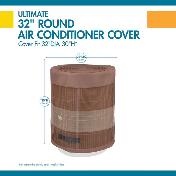 Ultimate Mocha Cappuccino 32-Inch Round Air Conditioner Cover, image 2