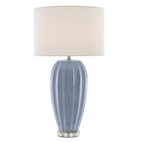 Bluestar Light Blue and Clear One-Light Table Lamp, image 1