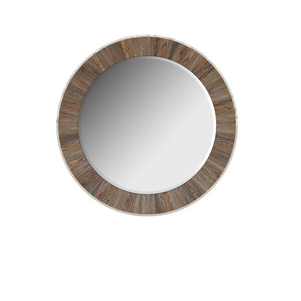 Stockyard Brown Round Mirror, image 1