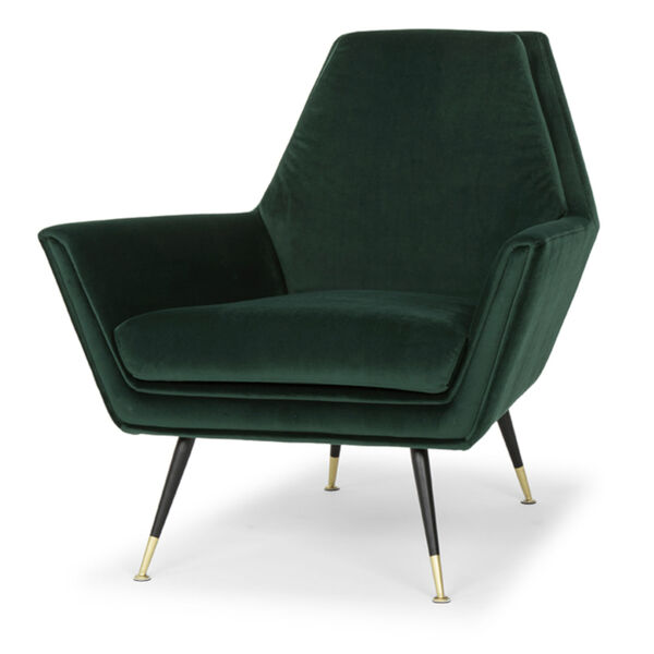 Vanessa Emerald Green and Black Occasional Chair, image 1