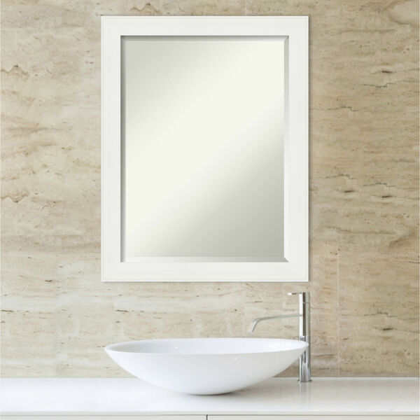 White Frame Bathroom Vanity Wall Mirror, image 5