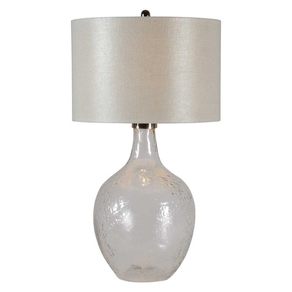 Ruthanne Polished Nickle and Glass 33-Inch One-Light Table Lamp, image 1