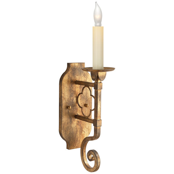 Margarite Single Sconce in Gilded Iron by Suzanne Kasler, image 1