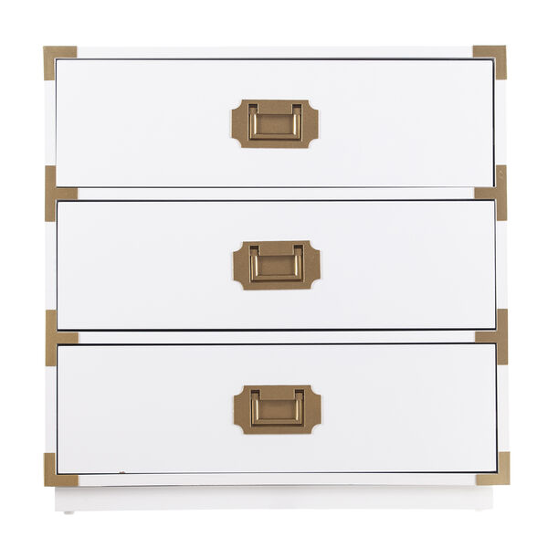 Campaign White with Brass 24-Inch Accent Chest, image 4