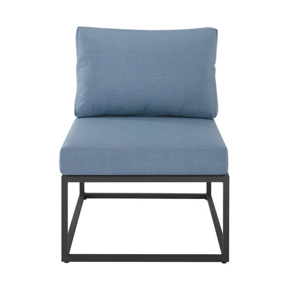 Trinidad Blue and Black Outdoor Side Chair, image 3