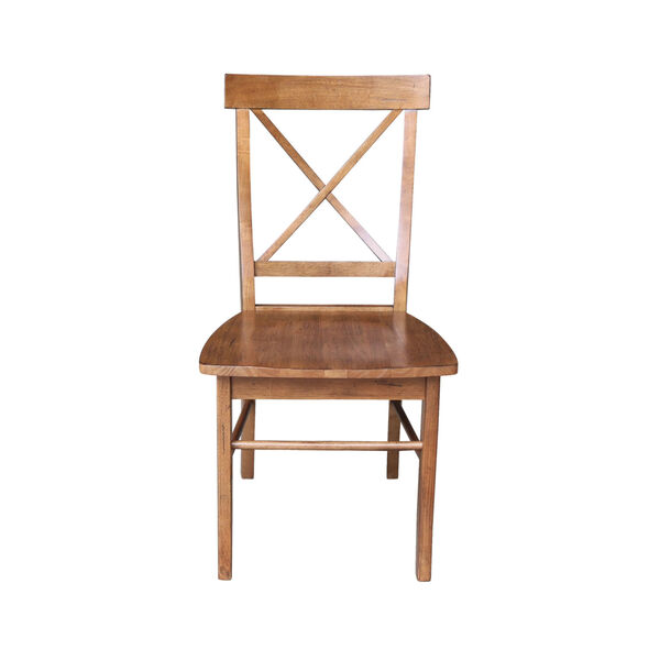 Distressed Oak X-Back Chair, Set of 2, image 2
