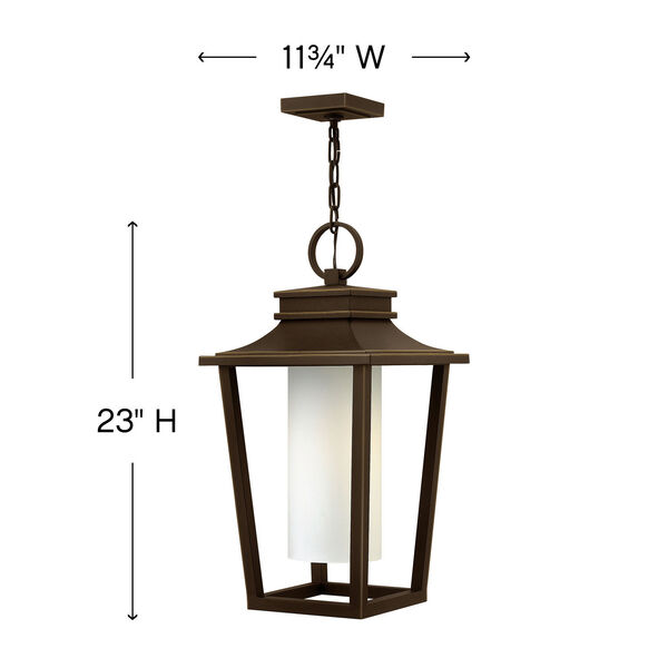 Glenview Rubbed Bronze 23-Inch One-Light Outdoor Pendant, image 4