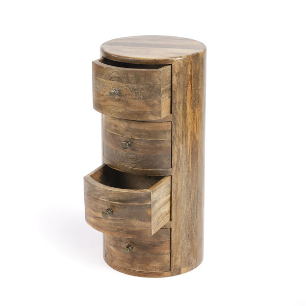 Liam Light Brown Wood End Table with Storage, image 2