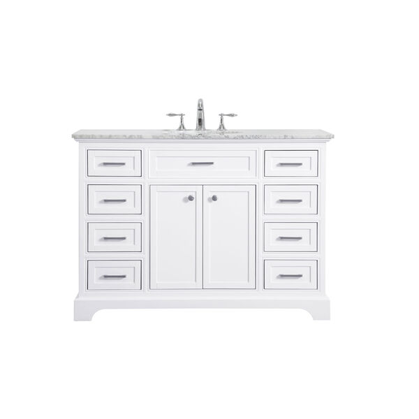Americana White 48-Inch Vanity Sink Set, image 1