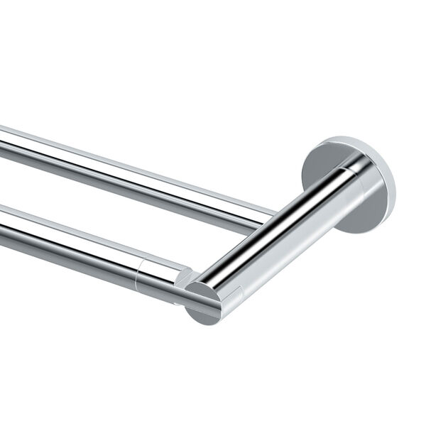 Channel Chrome 24 Inch Double Towel Bar, image 2