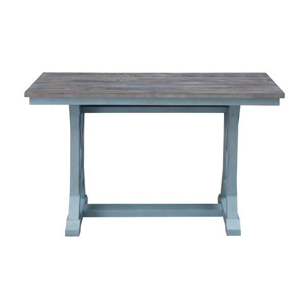 Bar Harbor Blue and Natural Counter Height Dining Table, image 3