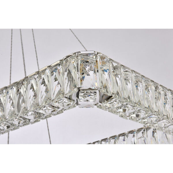 Monroe Chrome 42-Inch Integrated LED Double Rectangle Pendant, image 6