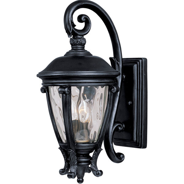 Camden Black Two-Light Outdoor Wall Mount with Water Glass, image 1