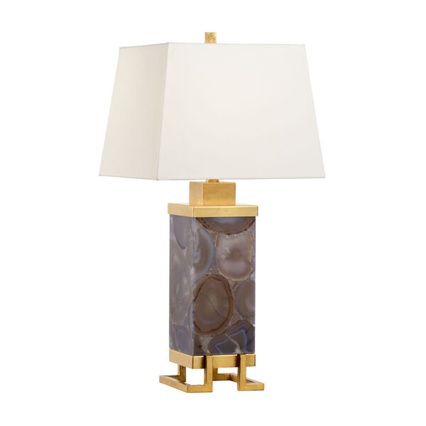 Geode Taupe and Gray Table Lamp, image 1
