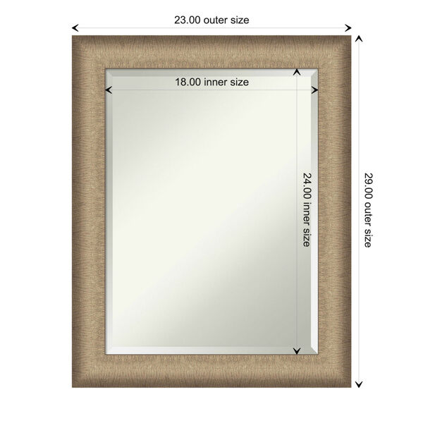 Elegant Bronze 23W X 29H-Inch Bathroom Vanity Wall Mirror, image 6