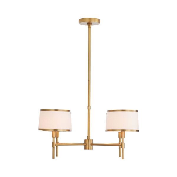 Luciano Antique Brass Four-Light Chandelier, image 1