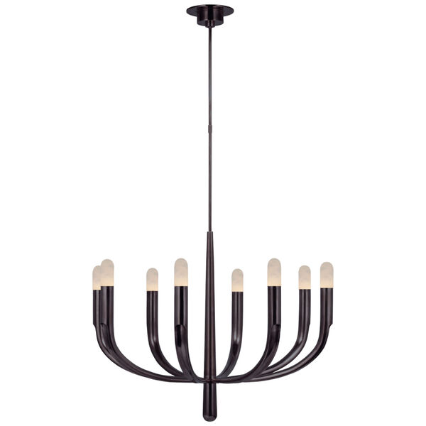 Verso Large Chandelier in Bronze with Alabaster by Kelly Wearstler, image 1