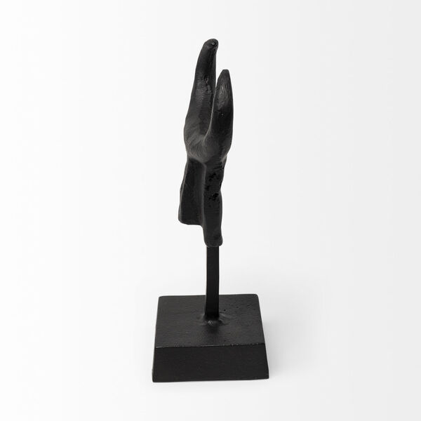 Caleb Black Metal Tribal Figurine, image 3