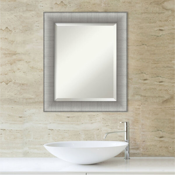 Elegant Pewter 21W X 25H-Inch Bathroom Vanity Wall Mirror, image 5