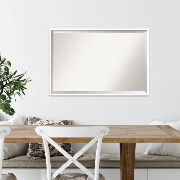 Svelte White 37W X 25H-Inch Decorative Wall Mirror, image 5