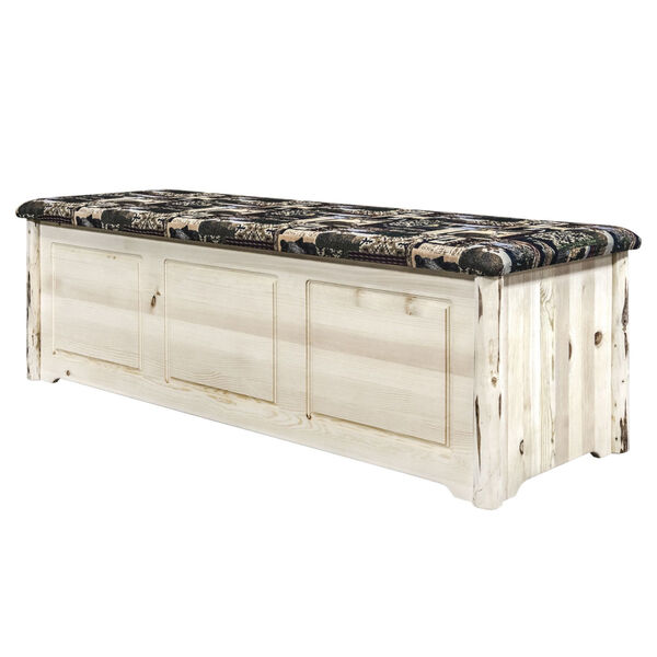 Montana Natural Large Blanket Chest with Woodland Upholstery, image 3