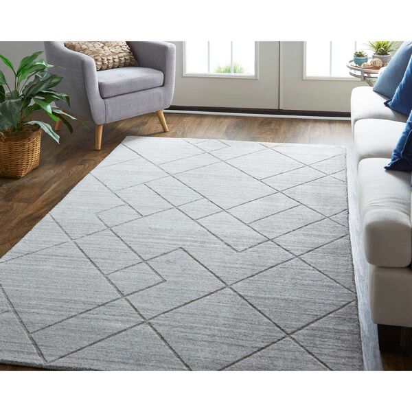 Redford Solid Gray Silver Rectangular 3 Ft. 6 In. x 5 Ft. 6 In. Area Rug, image 3