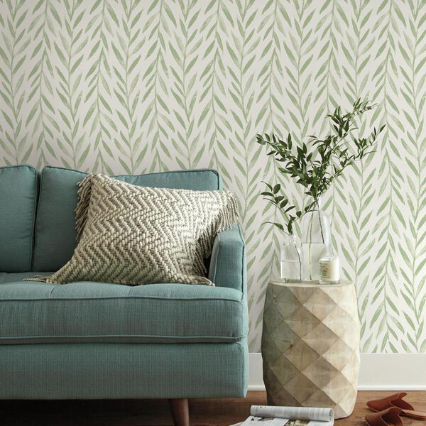 Willow Green Wallpaper - SAMPLE SWATCH ONLY, image 2