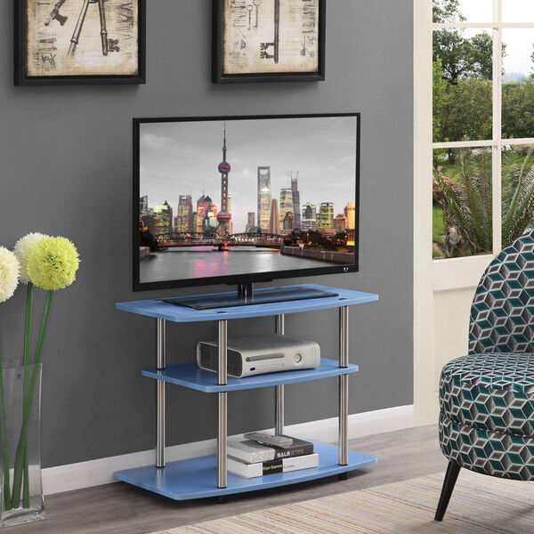 Designs2Go Blue Three-Tier TV Stand, image 3