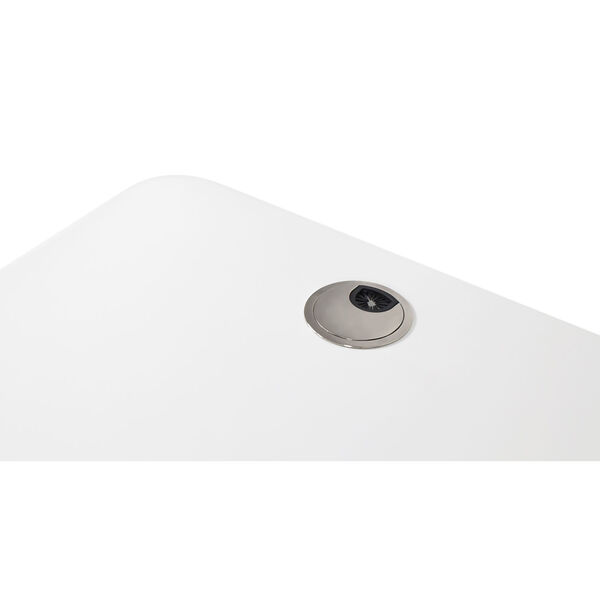 Autonomous White Frame White Classic Top Premium Adjustable Height Standing Desk, image 5