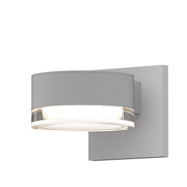Inside-Out REALS Textured White LED Wall Sconce with Clear Lens, image 1