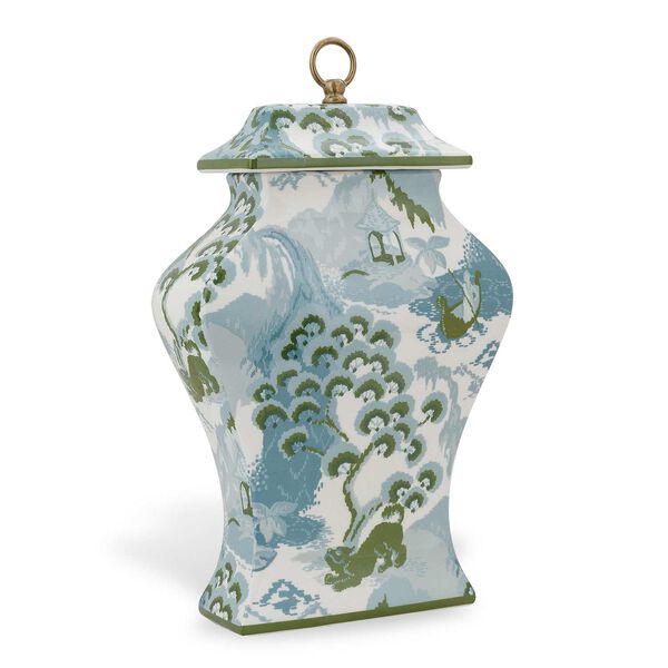 Canton Celadon Decorative Jar, image 1