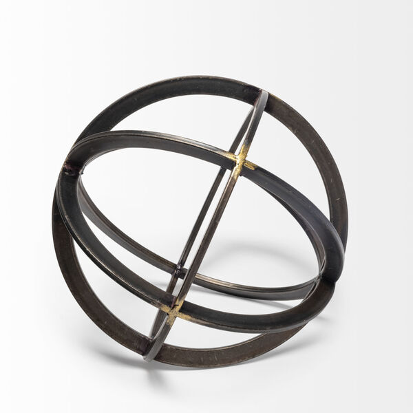 Galenna II Black Medium Metal Circular Decorative Orb, image 2