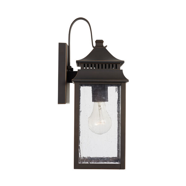 Sutter Creek Oiled Bronze One-Light Outdoor Wall Mount with Antiqued Water Glass, image 4