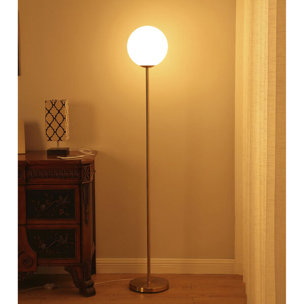 Luna Brass LED Floor Lamp, image 3
