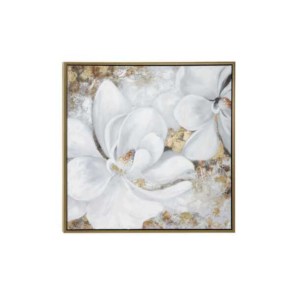 White Flower Canvas Wall Art, 40-Inch x 40-Inch, image 2