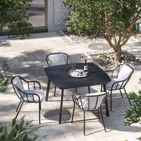 Eiland Carbon Outdoor Dining Set, Five-Piece, image 2