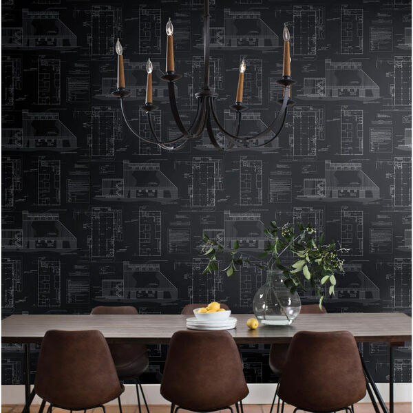 The Market Black and White Removable Wallpaper, image 4