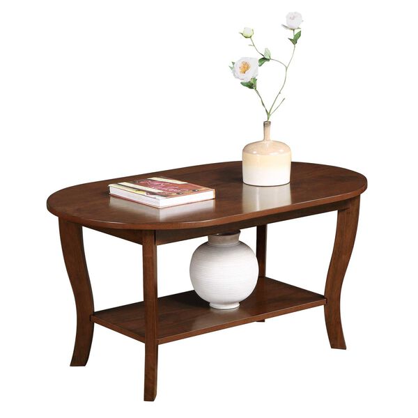 American Heritage Oval Coffee Table with Shelf, image 4