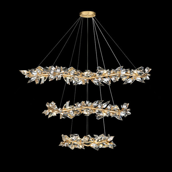 Foret Gold 35-Light Tiered Pendant, image 1