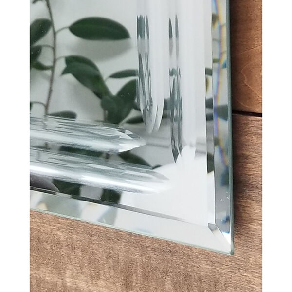Tri Bev Silver 24 x 40-Inch Rectangular Beveled Frameless Bathroom Mirror, image 4