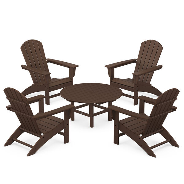 Nautical Mahogany Adirondack Chair Conversation Set, 5-Piece, image 1